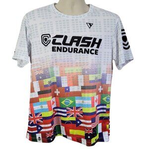 VARLO Clash Endurance White Performance Wear Podium Shirt - Men's L